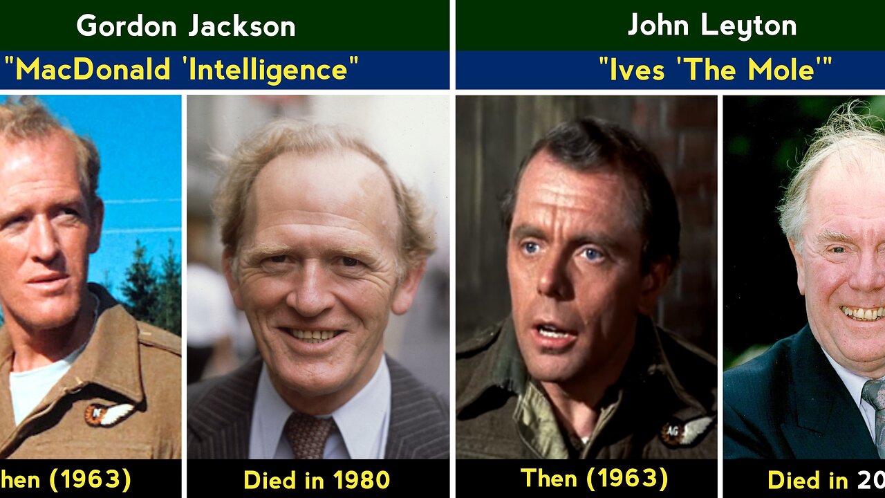 The Great Escape (1963) Cast(Character) Then and Now (2024) #comparison