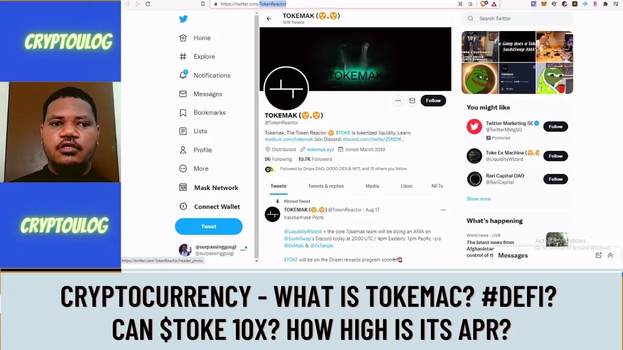 Cryptocurrency - What Is Tokemac? #DEFI? Can $TOKE 10x? 85 Percent APR On ETH And USDC?