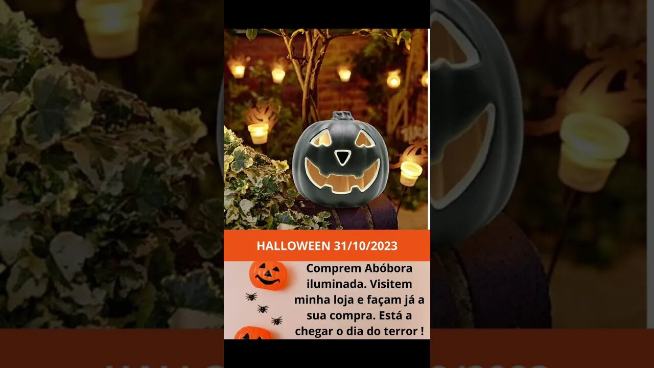 HALLOWEEN - Abóbora Iluminada #halloween #abóbora #susto #noite