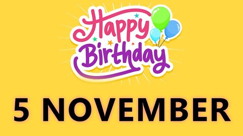 Happy Birthday to all who have Birthday on 5 November - Birthday Wish From Birthday Bash
