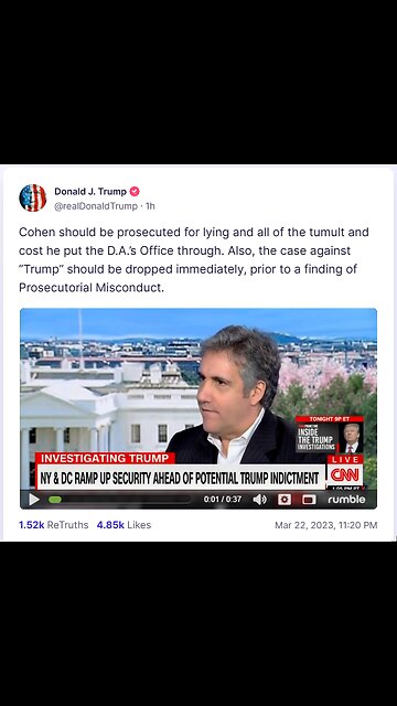 Donald J Trump TS post Mar 22, 2023, 11:20 PM