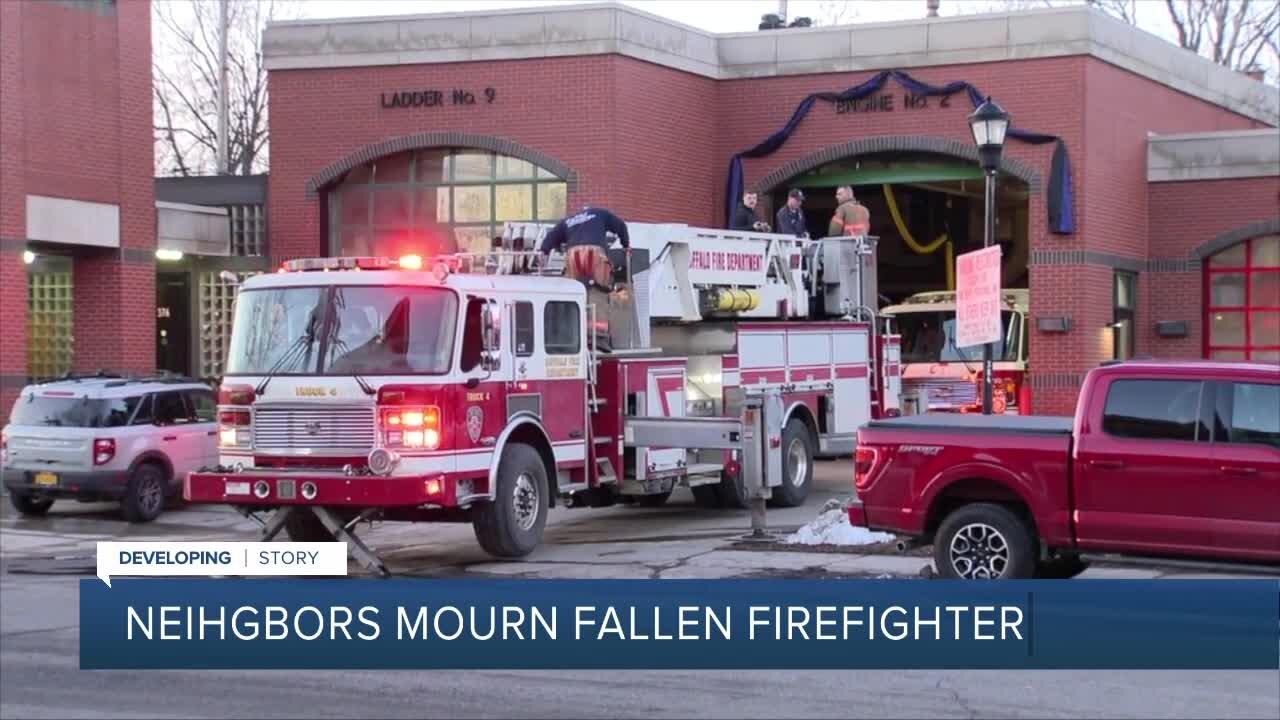 Community Reacts to the loss of Buffalo Firefighter