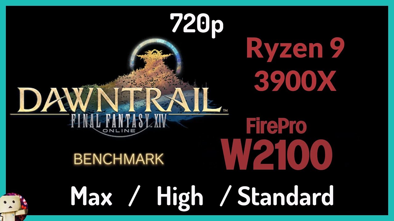 AMD FirePro W2100 + Ryzen 9 3900X [720p] FFXIV Dawntrail Benchmark Test