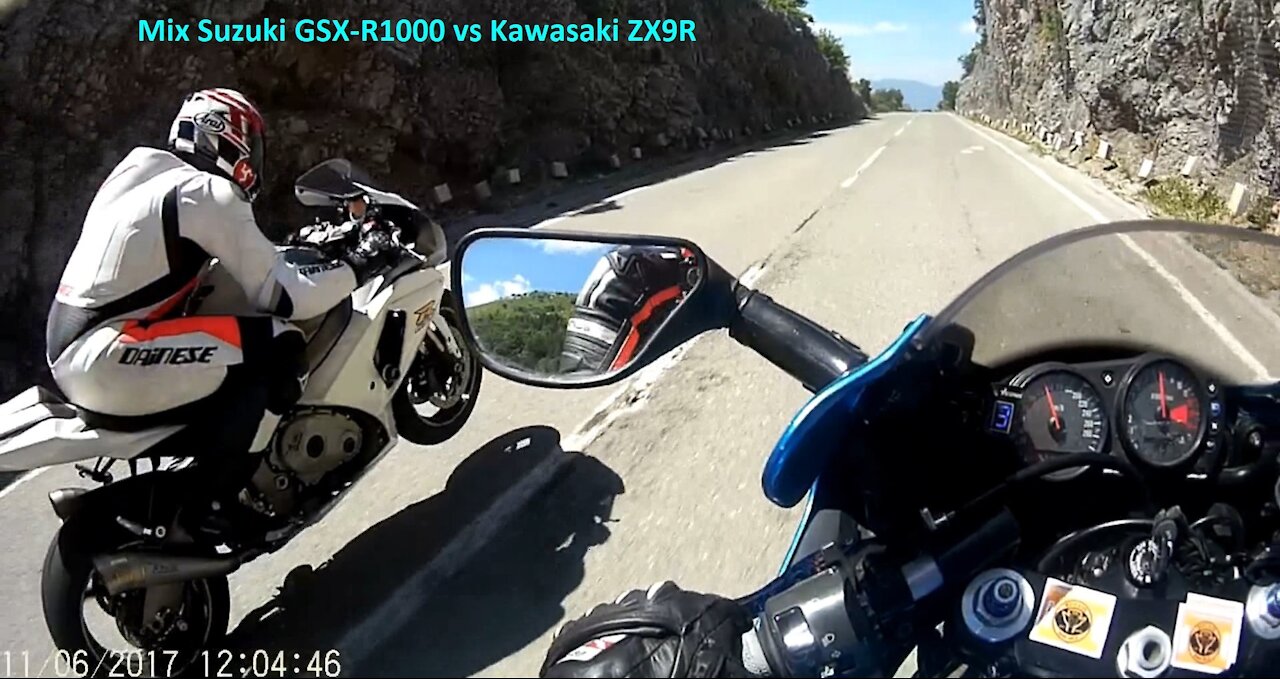 On Board Mix Suzuki GSX - R1000 vs Kawasaki ZX9R