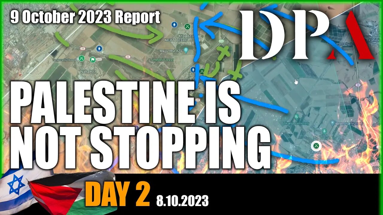 HAMAS CONTINUES COMBINED ARMS OPERATIONS; Massive Israeli airstrikes - Israel-Hamas War SITREP Day 2