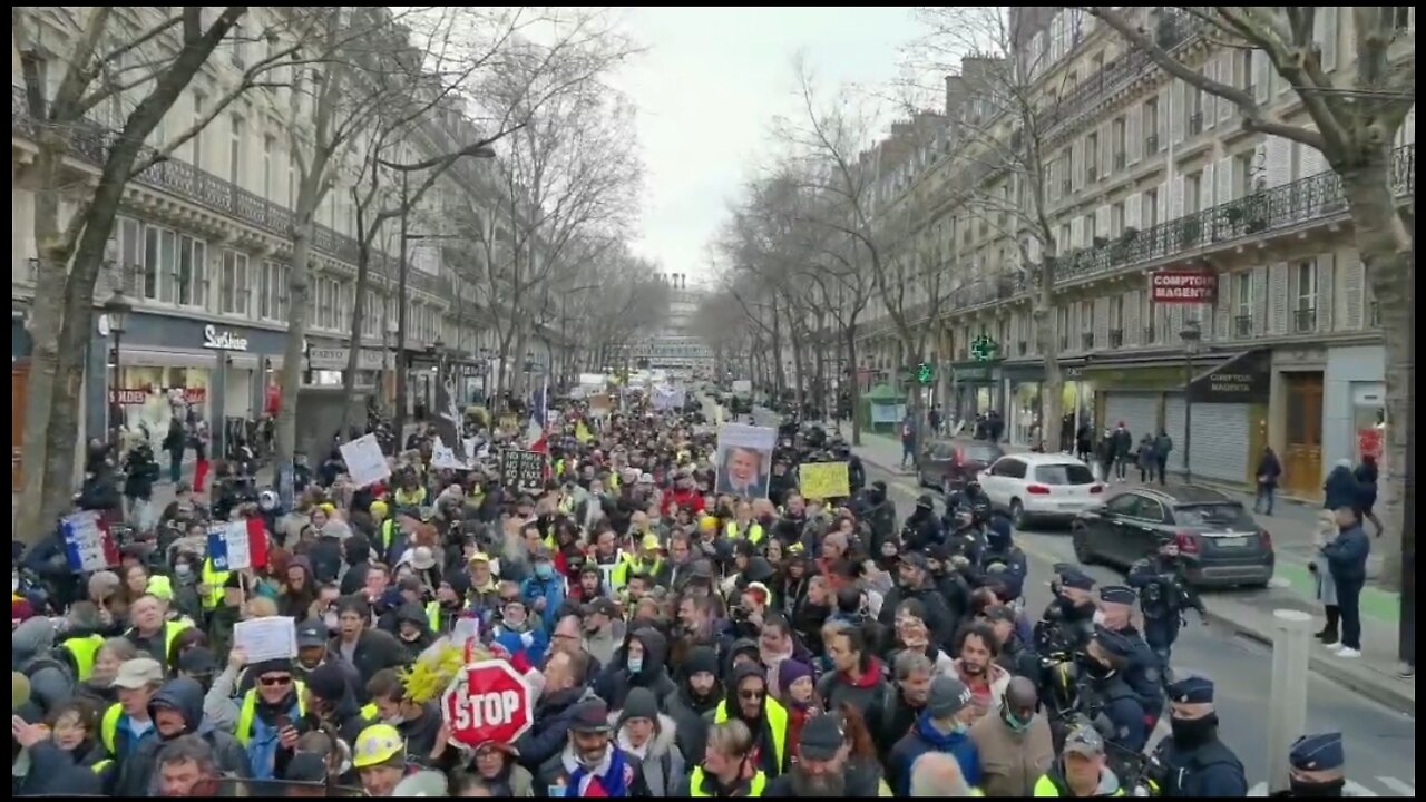 28th Consecutive Saturday Protest In Paris Against Vaccine Mandates