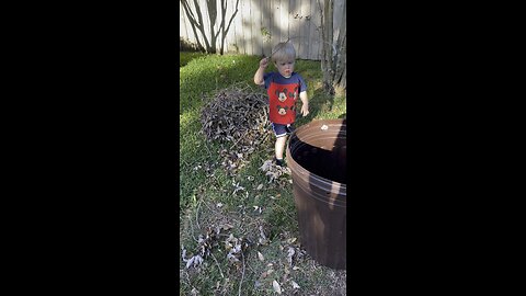 Toddler Lives Doing Yard Work