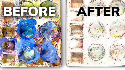 I Removed YEARS of Dried Paint from This Palette