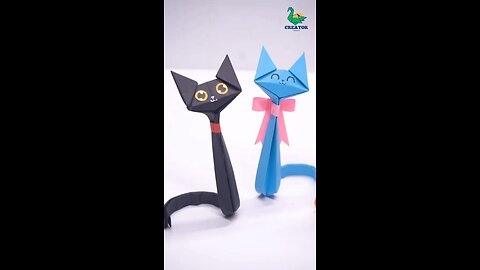 Origami paper Cat 🐱🙀ll DIY paper craft ll #reels #reelitfeelit #papercraft #diycraft #creatorcraft