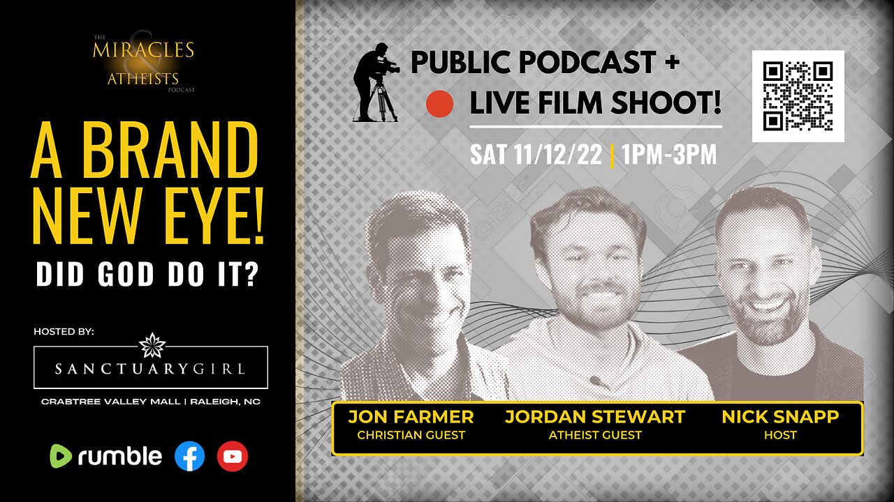 A New Eye! Did God Do It? (w/ Jon Farmer and Jordan Stewart - Public Podcast Event, Raleigh NC)