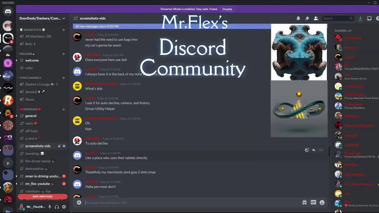 Mr.Flex's Doordash Dashers Discord Community 🍒👌😎👍💵💰!!!