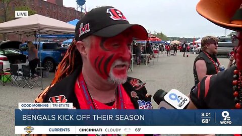 Fans up early to tailgate for the Bengals game