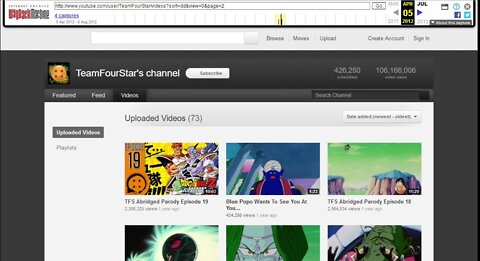 Teamfourstar's channel History