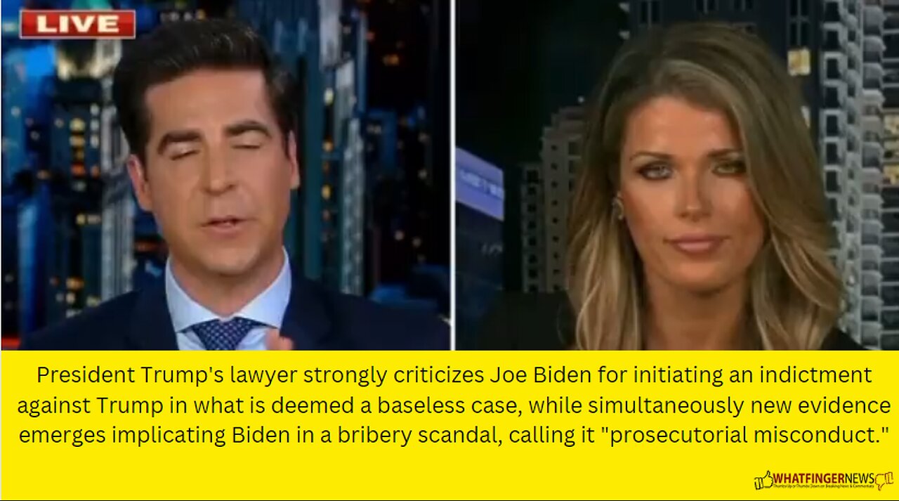 President Trump's lawyer strongly criticizes Joe Biden for initiating an indictment against Trump