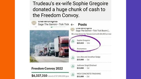 Trudope's Ex-Wife Donated To Canadian Truckers Freedom Convoy 2022