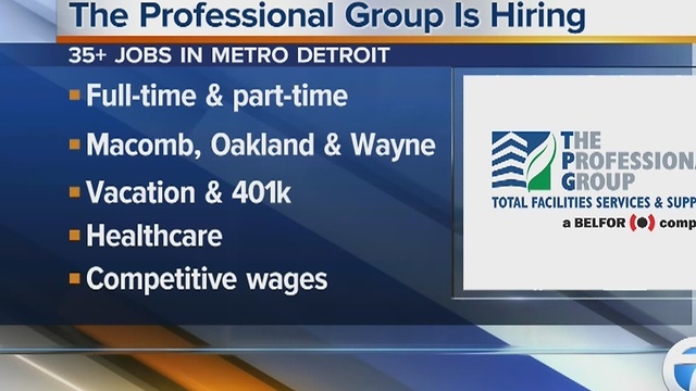 The Professional Group -a BELFOR Company- is looking to fill more than 35 openings in metro Detroit
