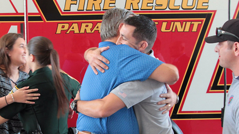 Man gets to meet the people who saved his life