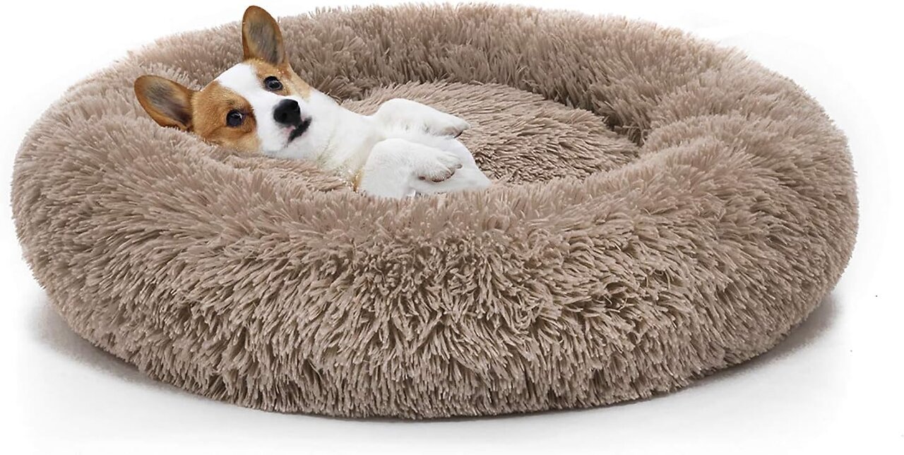 MIXJOY Orthopedic Dog Bed Comfortable Donut Cuddler Round Dog Bed Ultra Soft Washable Dog and C...