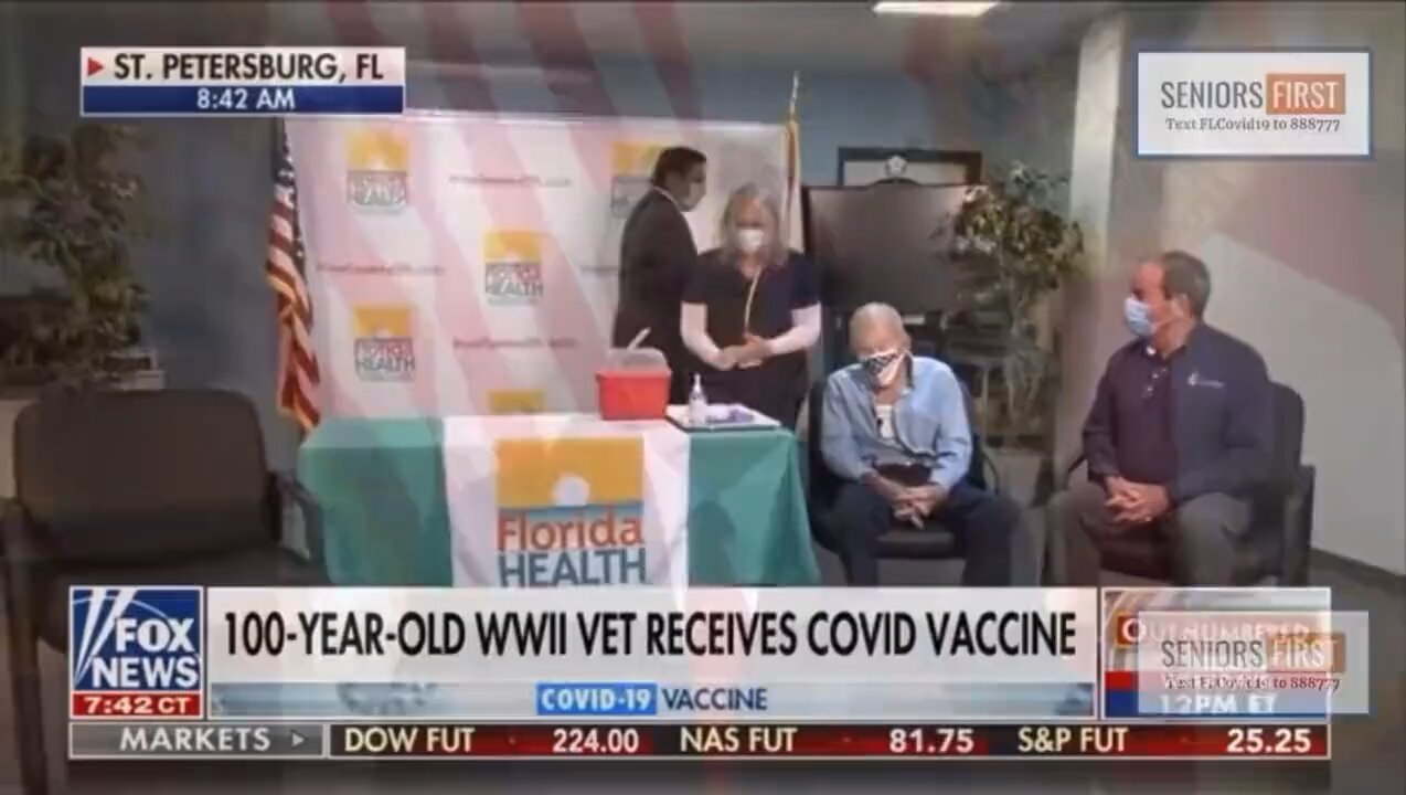 Ron DeSantis used a 100 year old man to push the vaccine on.The man died 4 months later.