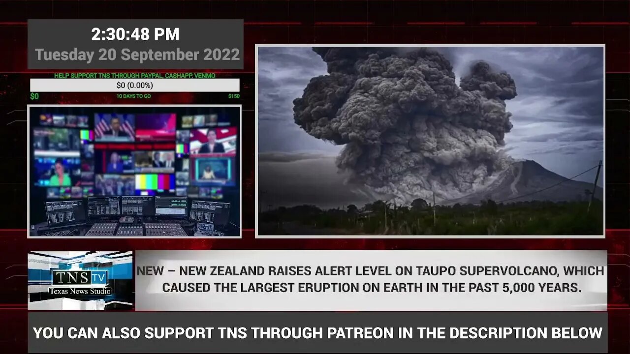 NEW ZEALAND RAISES ALERT LEVEL ON TAUPO SUPERVOLCANO