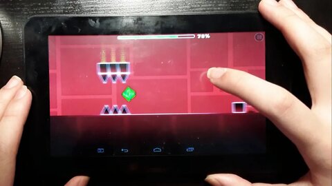 Playing Geometry Dash on my RCA Tablet from 2018!