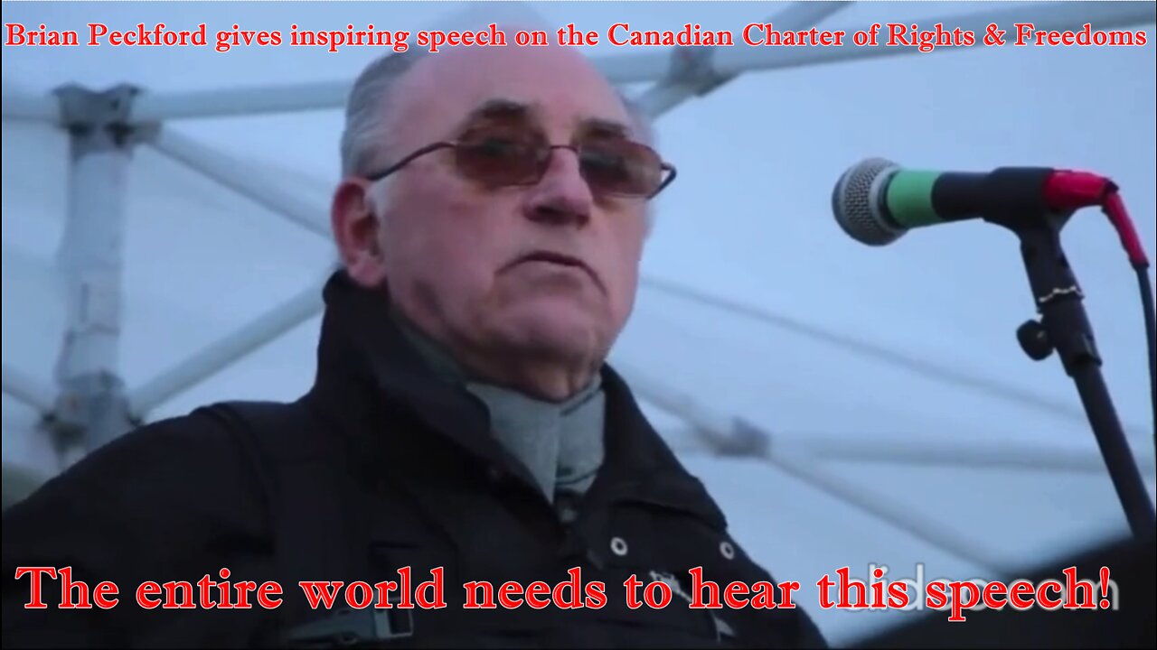 Brian Peckford gives inspiring speech on the Canadian Charter of Rights & Freedoms