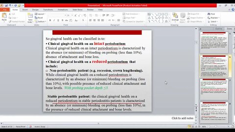 Periodontology L12 (Attempts at classification)