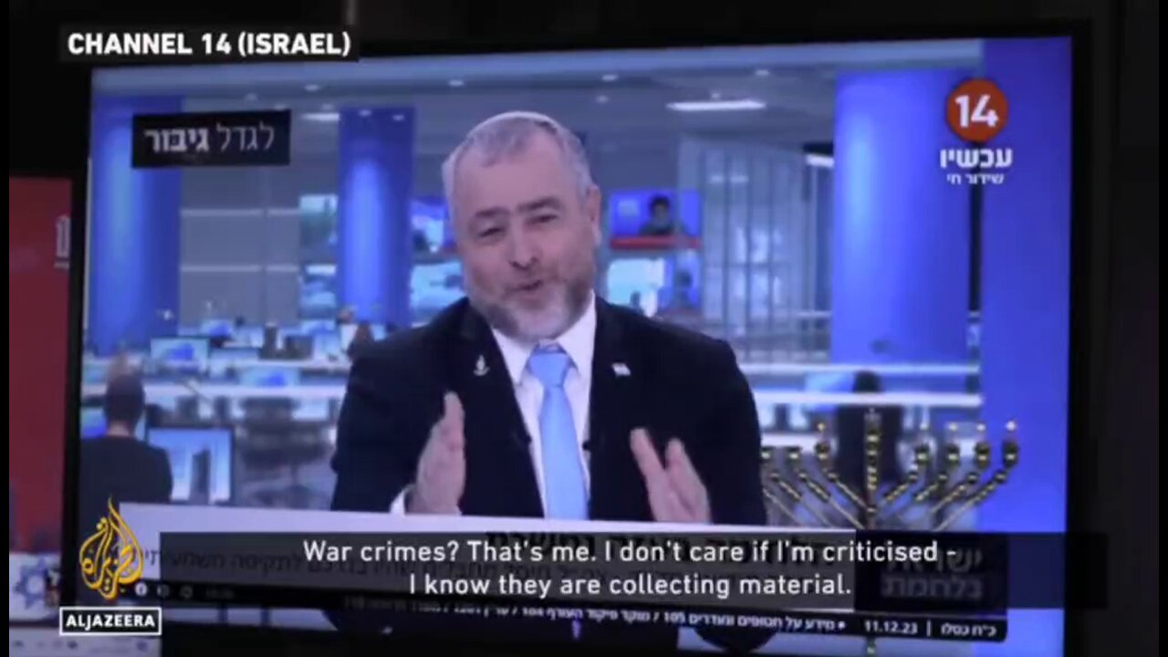 On Israeli TV they call for terror of the population of the Gaza Strip