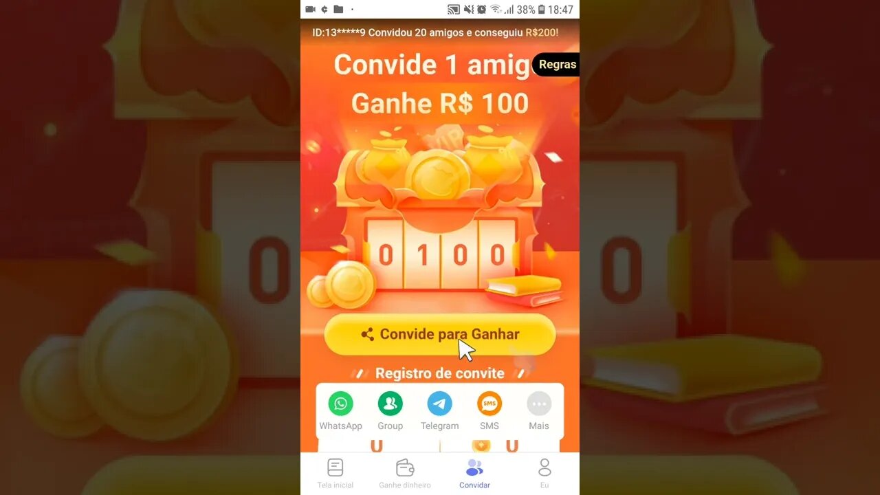 "Pluto" novo App pagando dinheiro na Internet, saque mínimo R$ 10,00 no Pix