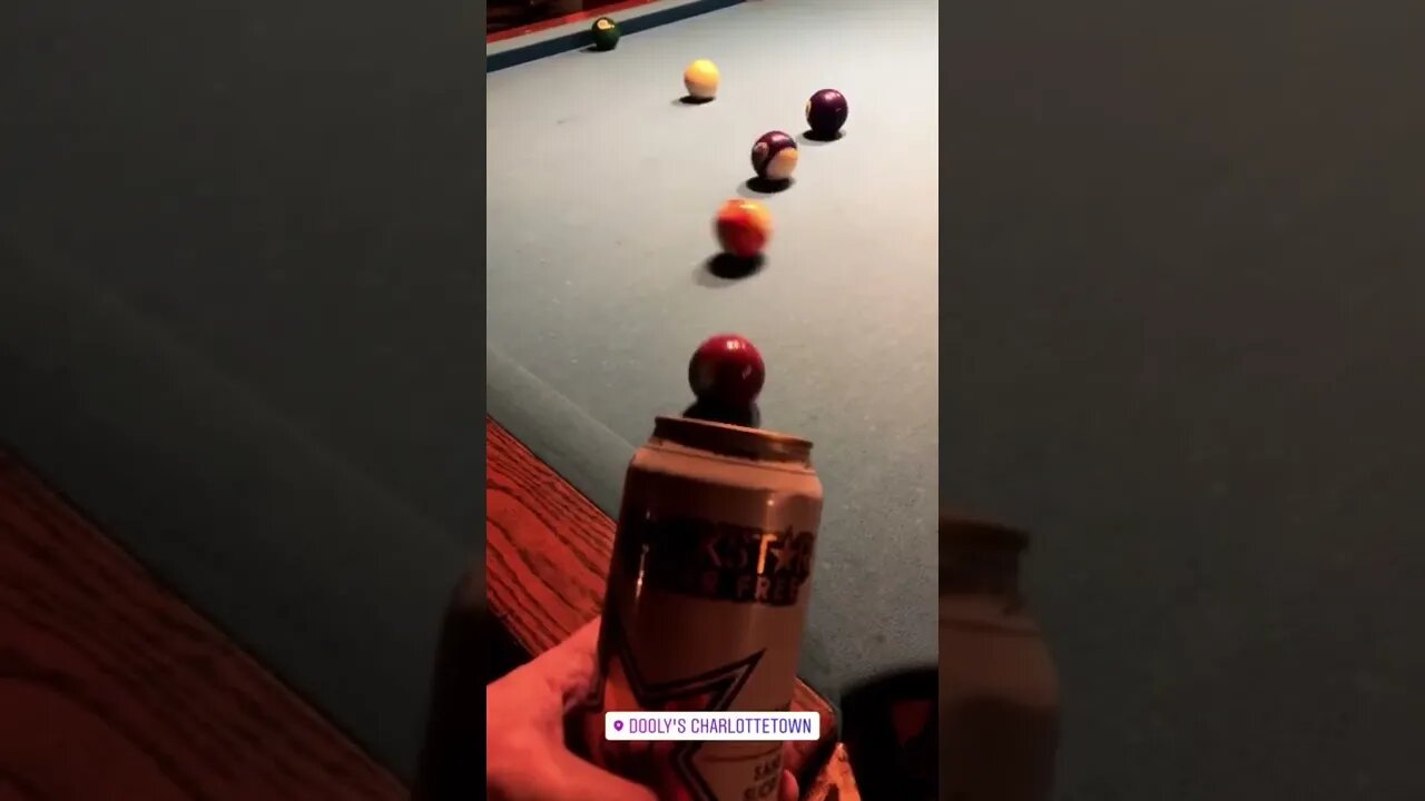 Playing pool at Dooleys