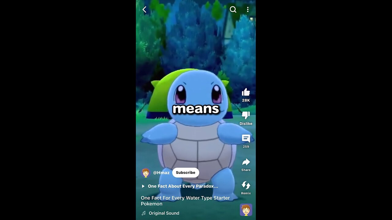 What squirtle’s name mean