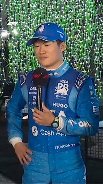 Not even a speed limit sign could stop Yuki in Vegas 😅🫣 #F1 #Formula1 #LasVegasGP