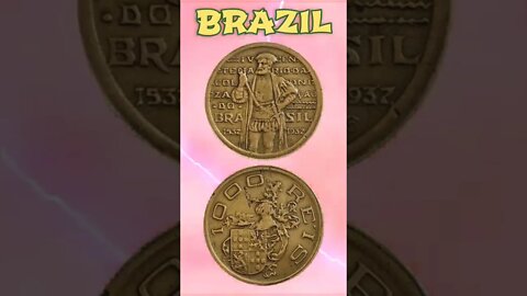 Brazil 1000 Reis 1932.#shorts #education #coinnotesz