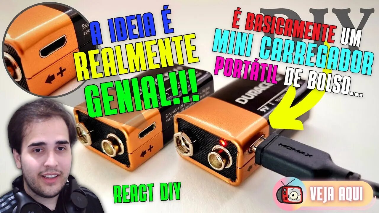 ELE FEZ um CARREGADOR PORTÁTIL DE CELULAR com uma BATERIA DE 9V, ISSO É INCRÍVEL!!! | DIY Veja Aqui