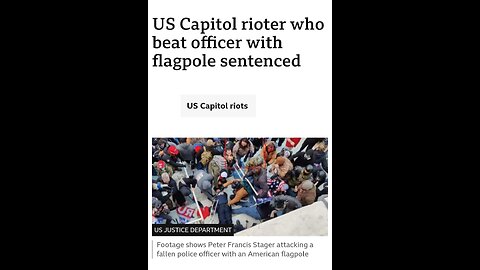 Us capital rioter beat officer with flagpole sentenced