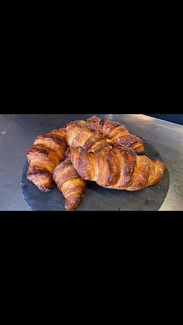 my student prepares Vegan croissants