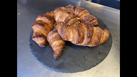 my student prepares Vegan croissants