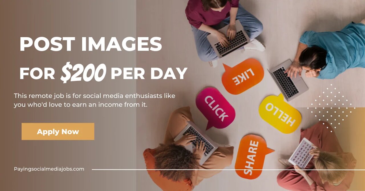 Post images on Social media for $200 per day