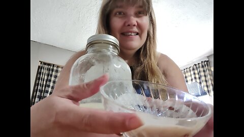 MAKING HOMEMADE YOGURT FROM SOUR MILK DURING A STORM