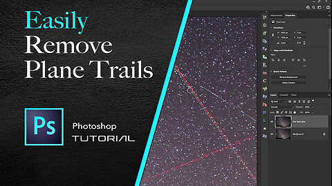 Easily Remove Plane Trails in Photoshop