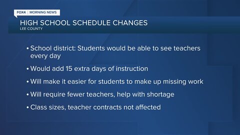 Lee County School Board to meet today discussing new school schedule changes