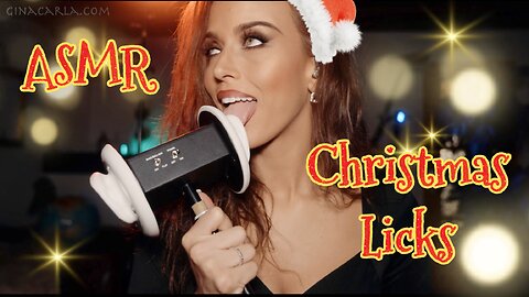 ASMR Gina Carla🎄Christmas Ear Licks