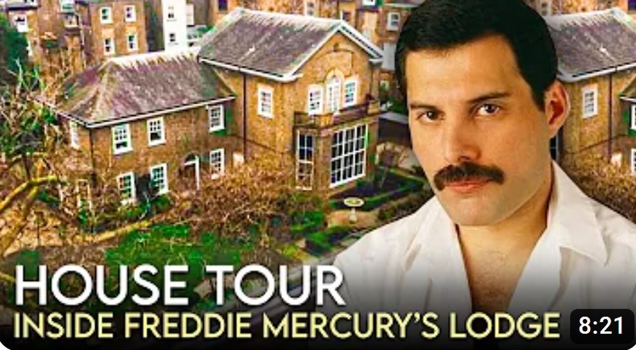 0:55 / 8:20 Freddie Mercury | House Tour | His £500,000 Garden Lodge Mansion | IN MEMORY