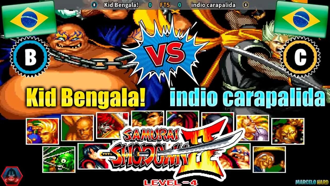 Samurai Shodown II (Kid Bengala! Vs. indio carapalida) [Brazil Vs. Brazil]