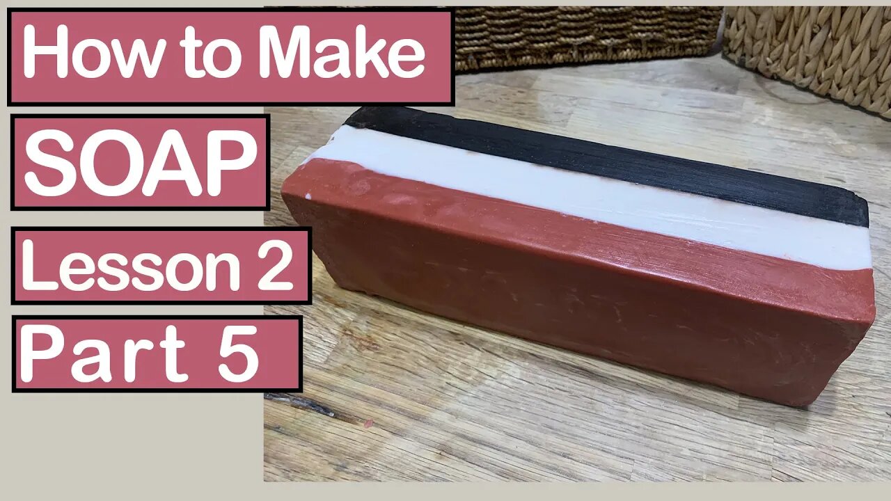 How to Make Cold Process Soap ~ Lesson 2~ Part 5/12~ Neapolitan Clay Facial Bar