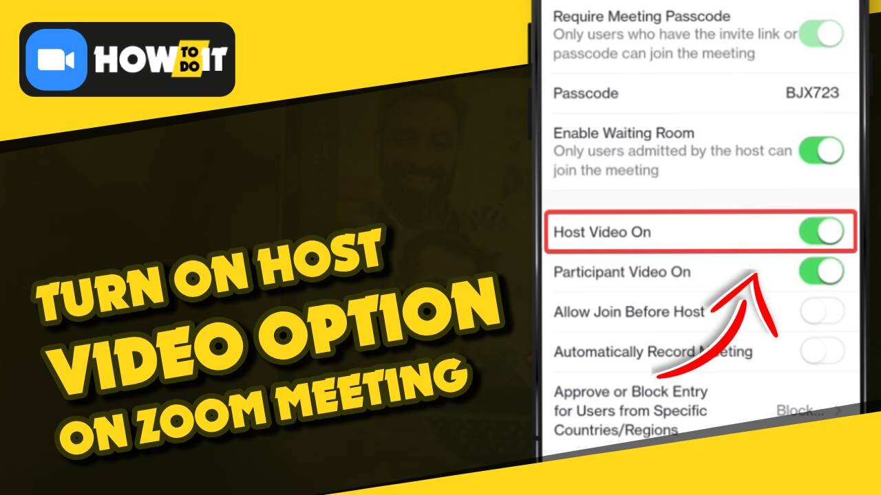 How to turn on the Host video option on Zoom