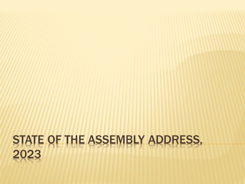 State Of The Assembly Address, 2023