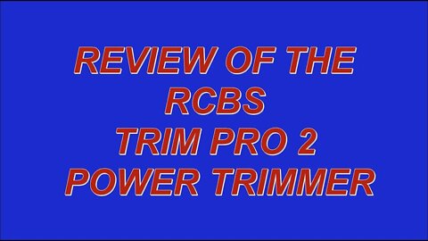 RCBS TRIM PRO 2 POWER TRIMMER