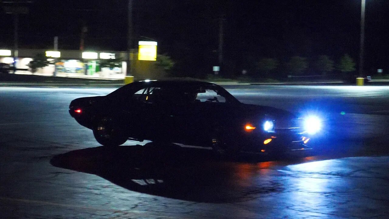 1970 Turbocharged Dodge Challenger and 1984 Buick Grand National Leaving Car Meet