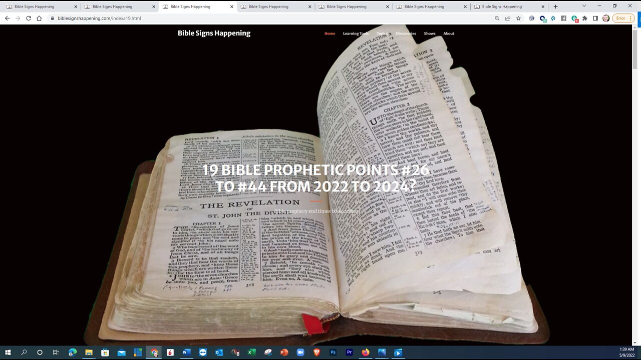 Bible Signs Happening - 19 Prophetic Points from 2022 to 2024ish a total of 44 since 1925